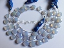 Natural Blue Chalcedony Faceted Heart